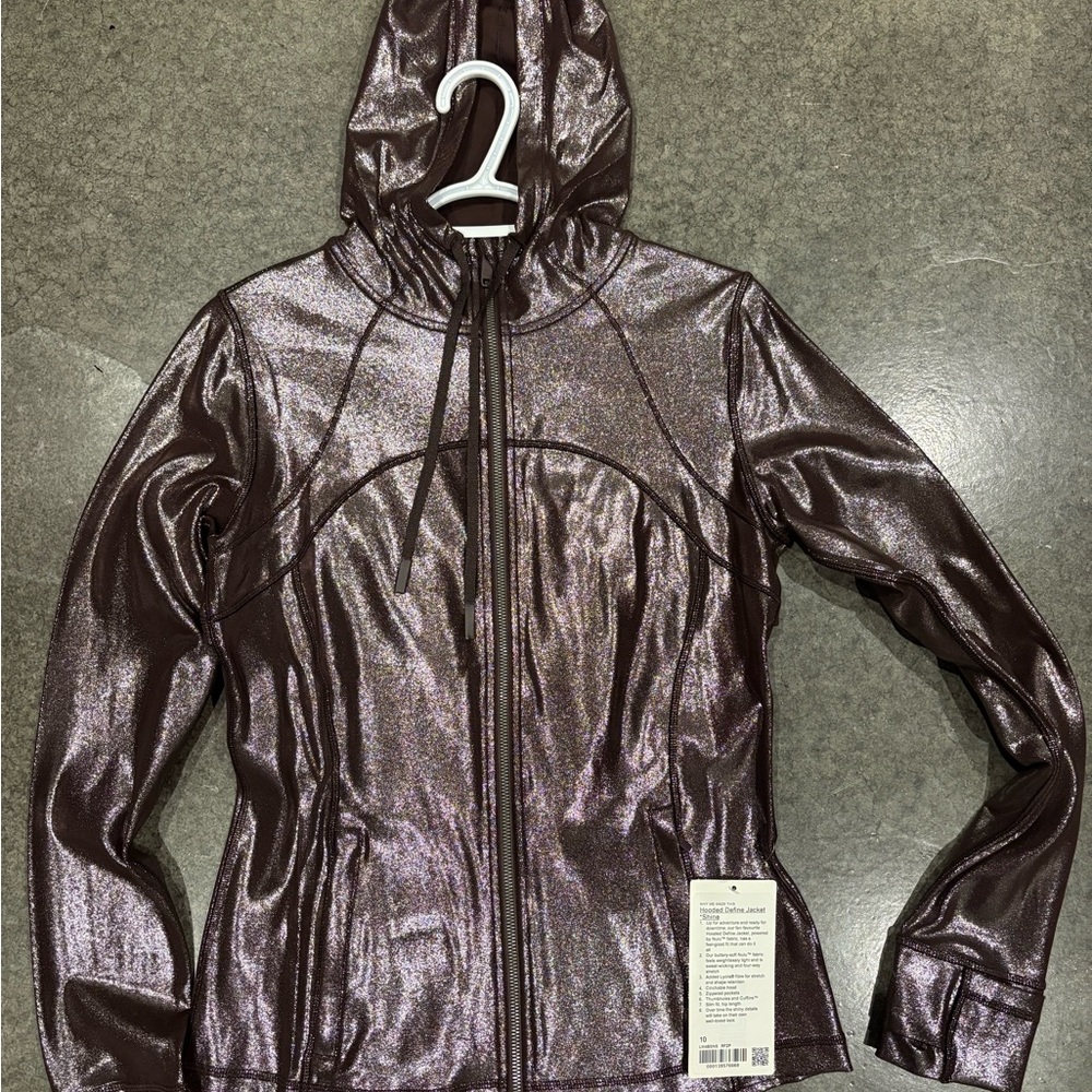 lululemon Shimmer Define hooded Jacket brown NWT 10